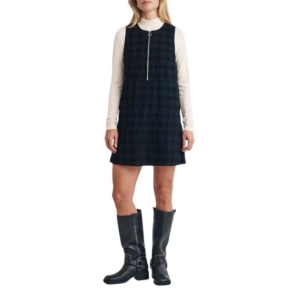 Nobody's Child Womens/Ladies Plaid Corduroy Mini Dress / Black